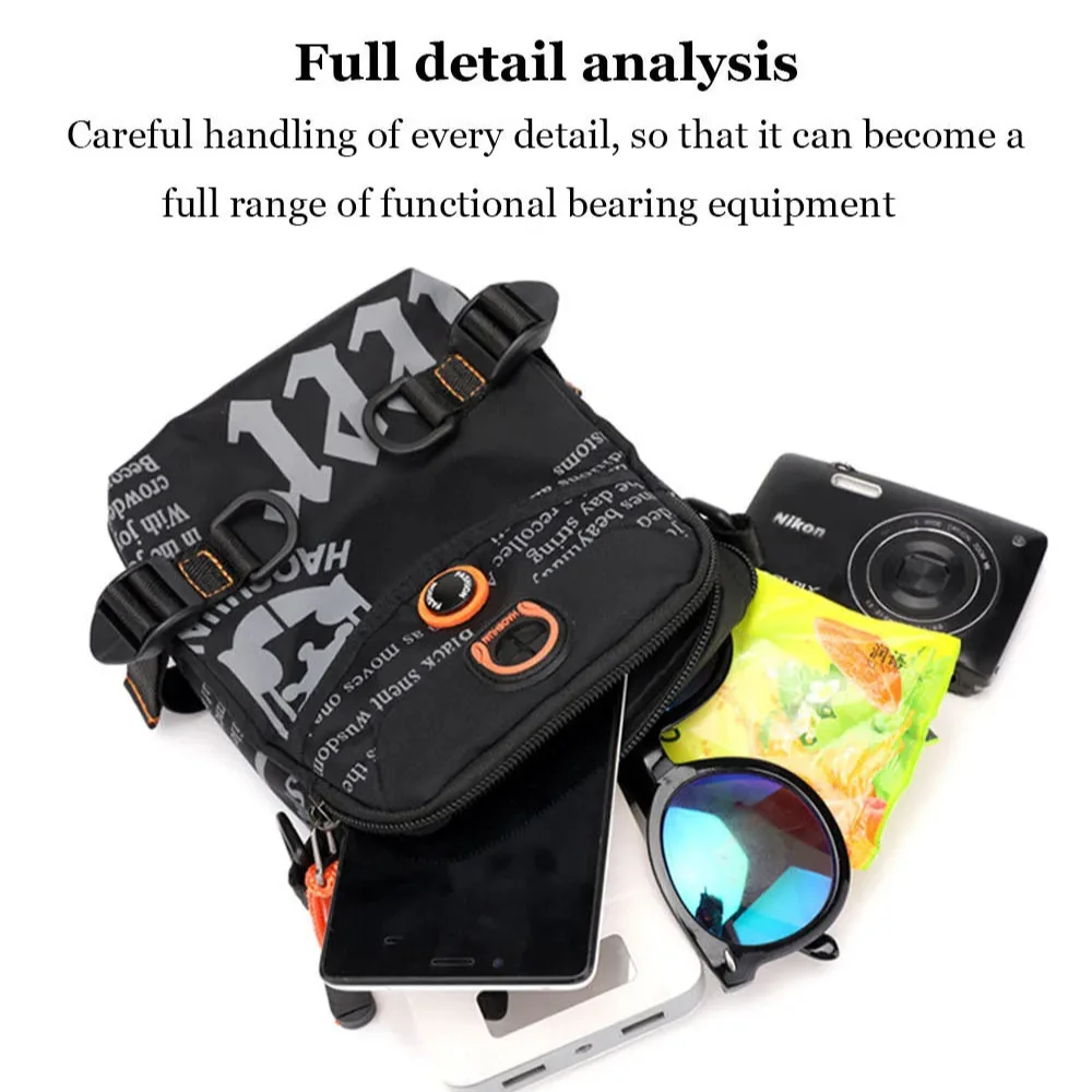 Men Small Shoulder Messenger Bag Fanny Waist Pack  Fashion Waterproof Nylon Male Sling Cross Body Purse Bum Hip Belt Bag