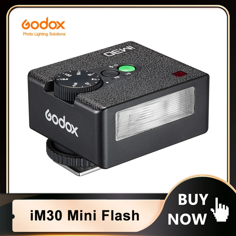 Godox iM30 Mini Flash Portable on-camera iFlash for Sony Canon Fujifilm Camera Hot Shoe for Outdoor Shooting