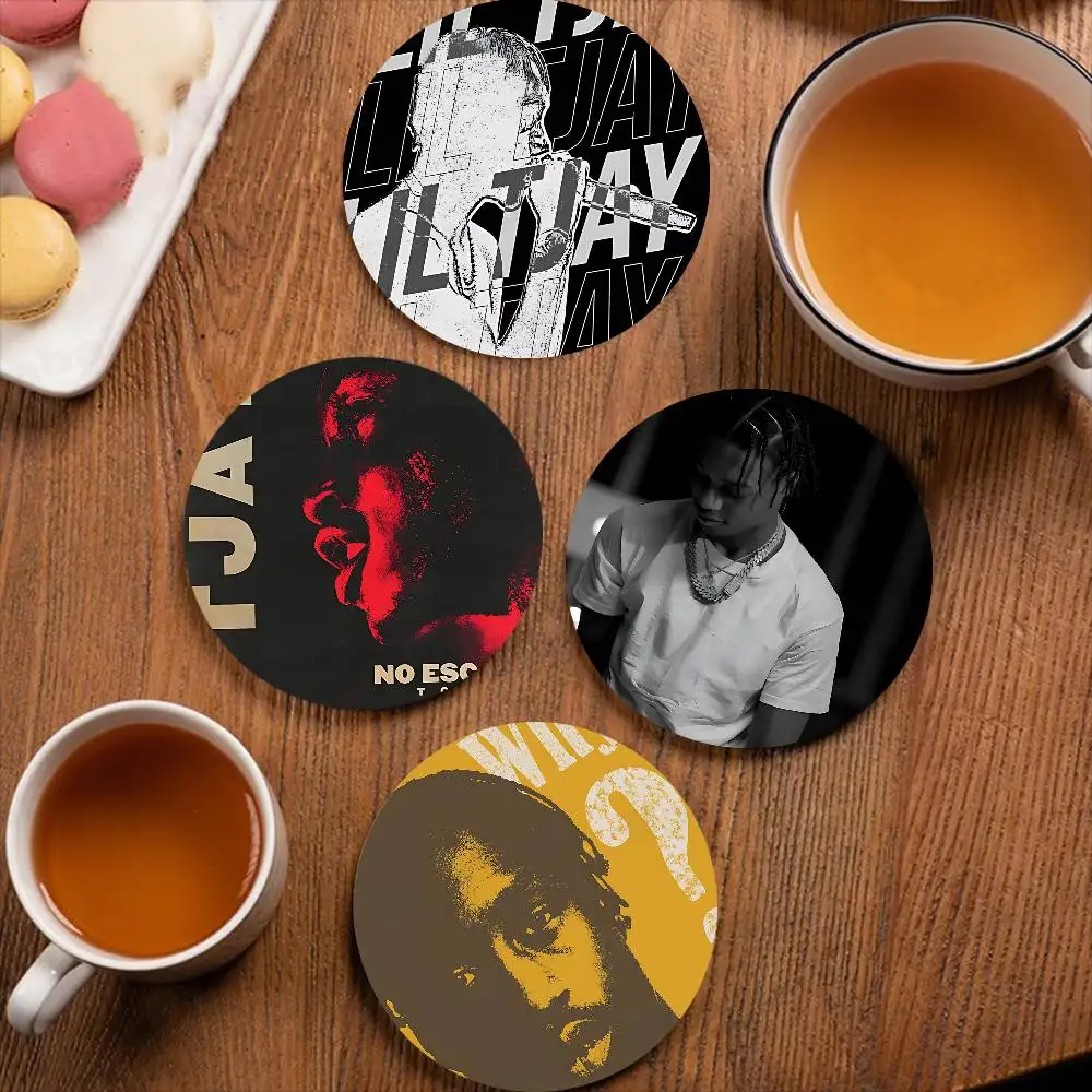 Lil T-Tjay Pop Rapper 1pc Pattern Coaster Tea Cup Heat Insulation Pad Anti-scalding Anti-slip Table Bowl Plate Mat