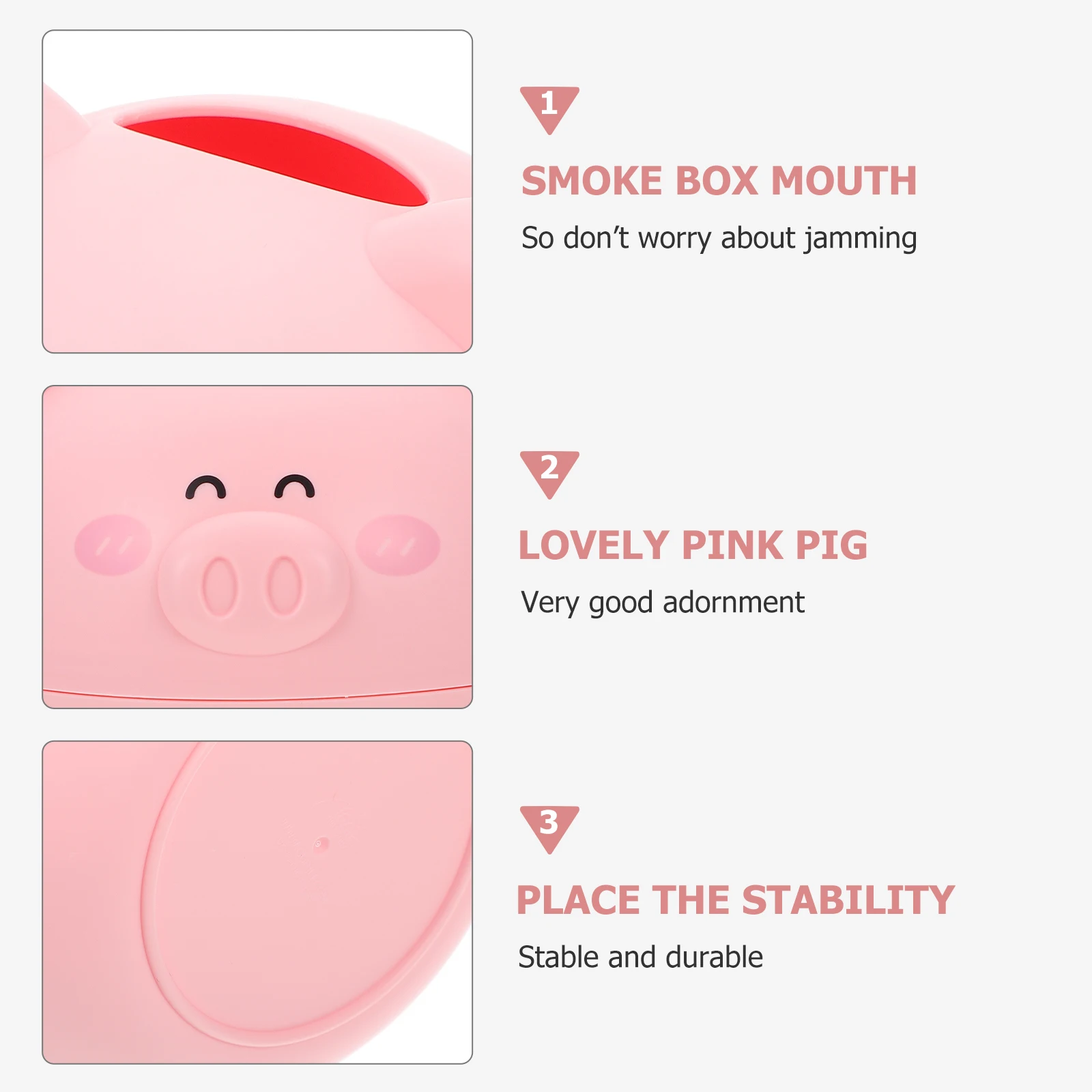 

1Pcs Desktop Tissue Box Cartoon Pig Modeling Large Capacity Home Office Car Decorative Napkin Holder Convenient Tissue Storage