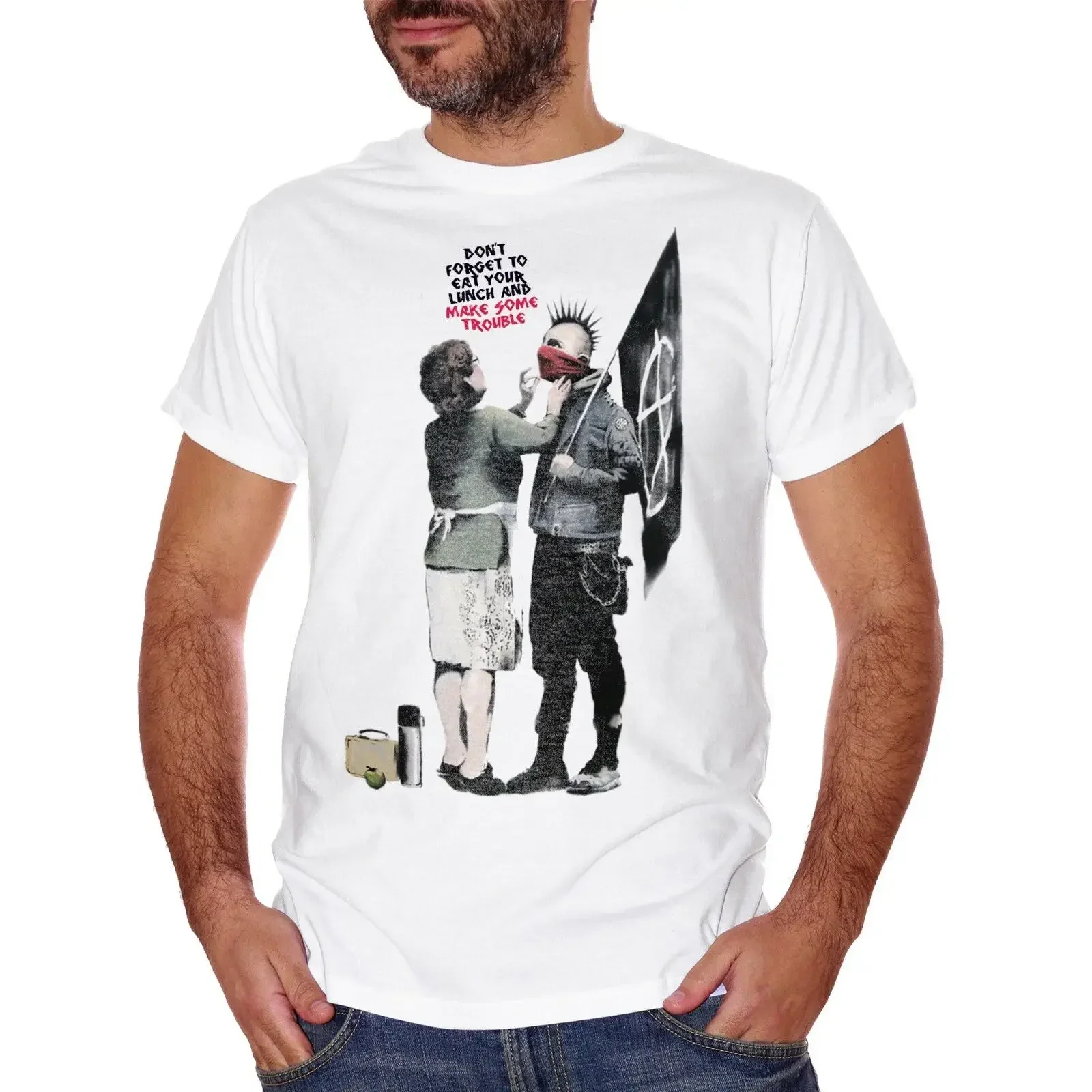 T-Shirt Banksy Mamma Anarchico Kiss Artist Street Art Stencil Bristol 2019 Fashion Unisex Tee