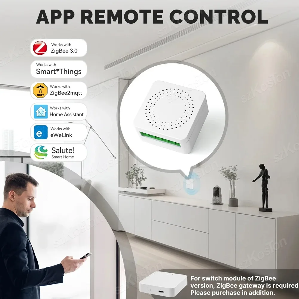 16A Tuya eWelink Smart WiFi Switch Module Remote Voice Control Smart Light DIY Switch Module Alexa Google Home Assistant Yande