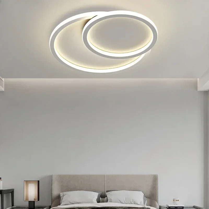 Minimalist White LED Modern Chandelier Light for Living Dining Room Bedroom Villa Flats Kitchen Aisle Bar - Indoor Lighting Lamp
