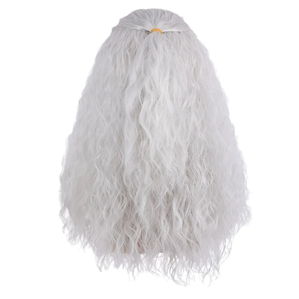 トール シャンパンウィッグ ウェーブのかかった長い髪 男性と女性用 映画のキャラクター ハロウィン マスカレード パーティー 小道具 コスプレ アクセサリー