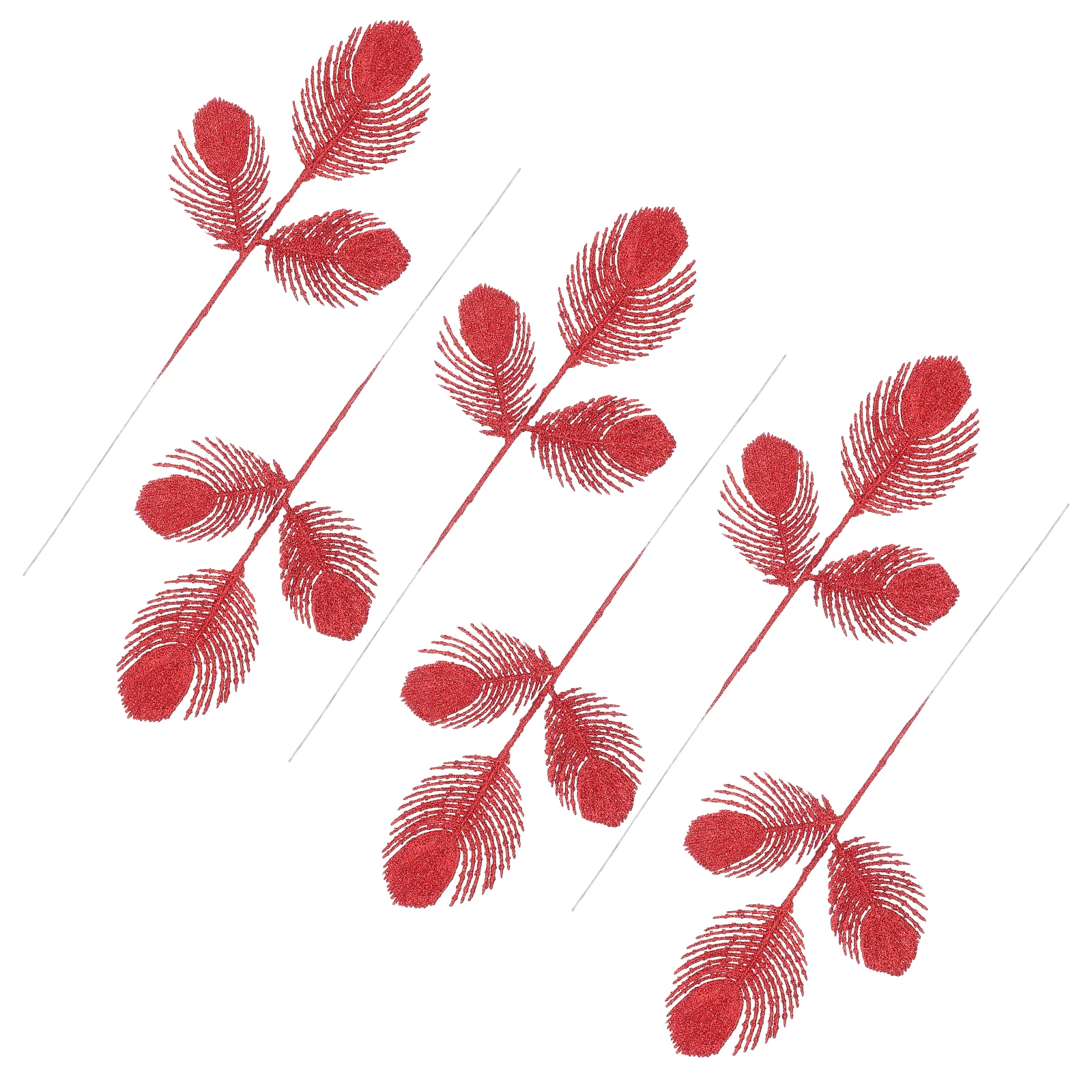 

6Pcs Artificial Leaves Christmas Decorations for Home Festive Scene Layout Romantic Wreath Adornment Xmas Props