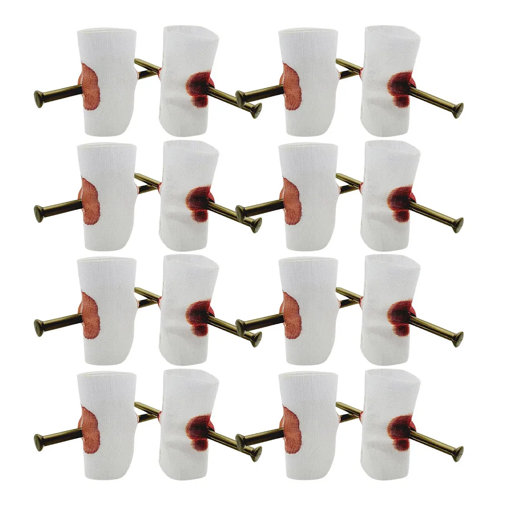 

30Pcs Finger Nail Prank Prop Unique Party Trick Portable Funny Performance Prop Creative Nail Through Finger Party Favor