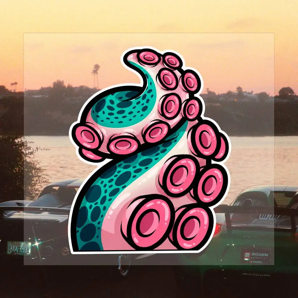 Tentacle 16cm Cool Sticker Collection Graffiti Style Waterproof Decal Pack For Laptop Phone Motorcycle Helmet DIY Decoration 2