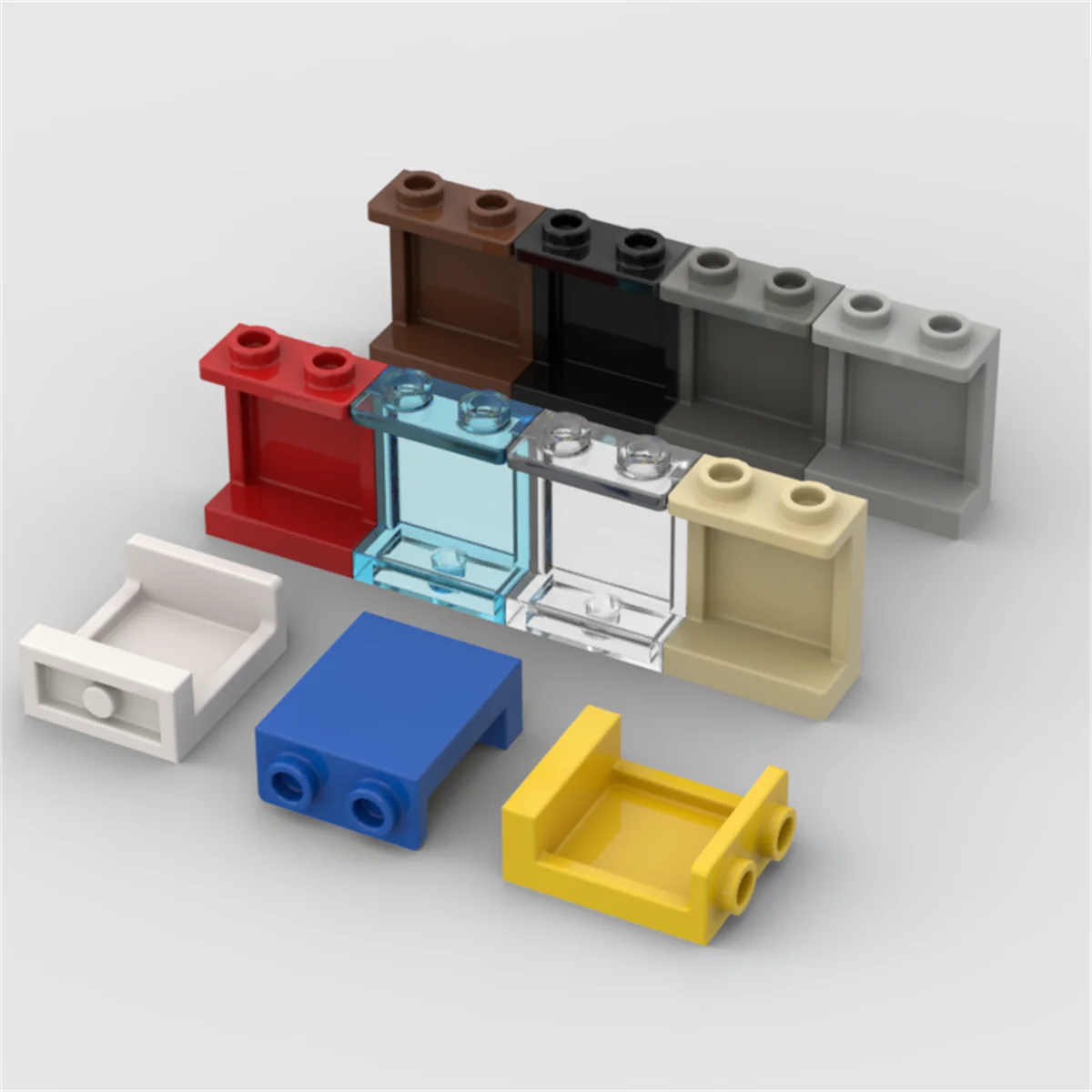 

10PCS Puzzle Particle 87552 Panel 1x2x2 Building Block 4864 With Side Support Hollow Studs Bricks Toy Gift