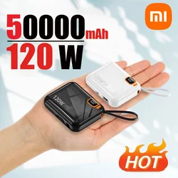 Xiaomi 120W Fast Charging 50000mAh Large Capacity Portable Power Bank Cable Two-way Mini Powerbank for iPhone Samsung Huawei