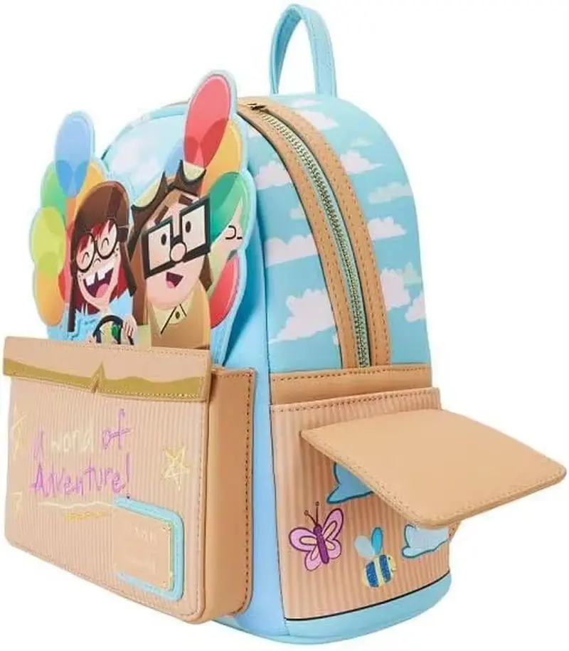 

New Loungefly Up 15th Anniversary Adventure Spirit Mini Backpack "Multi" Mini Backpackfashion Anime Cartoon School Bag Gift