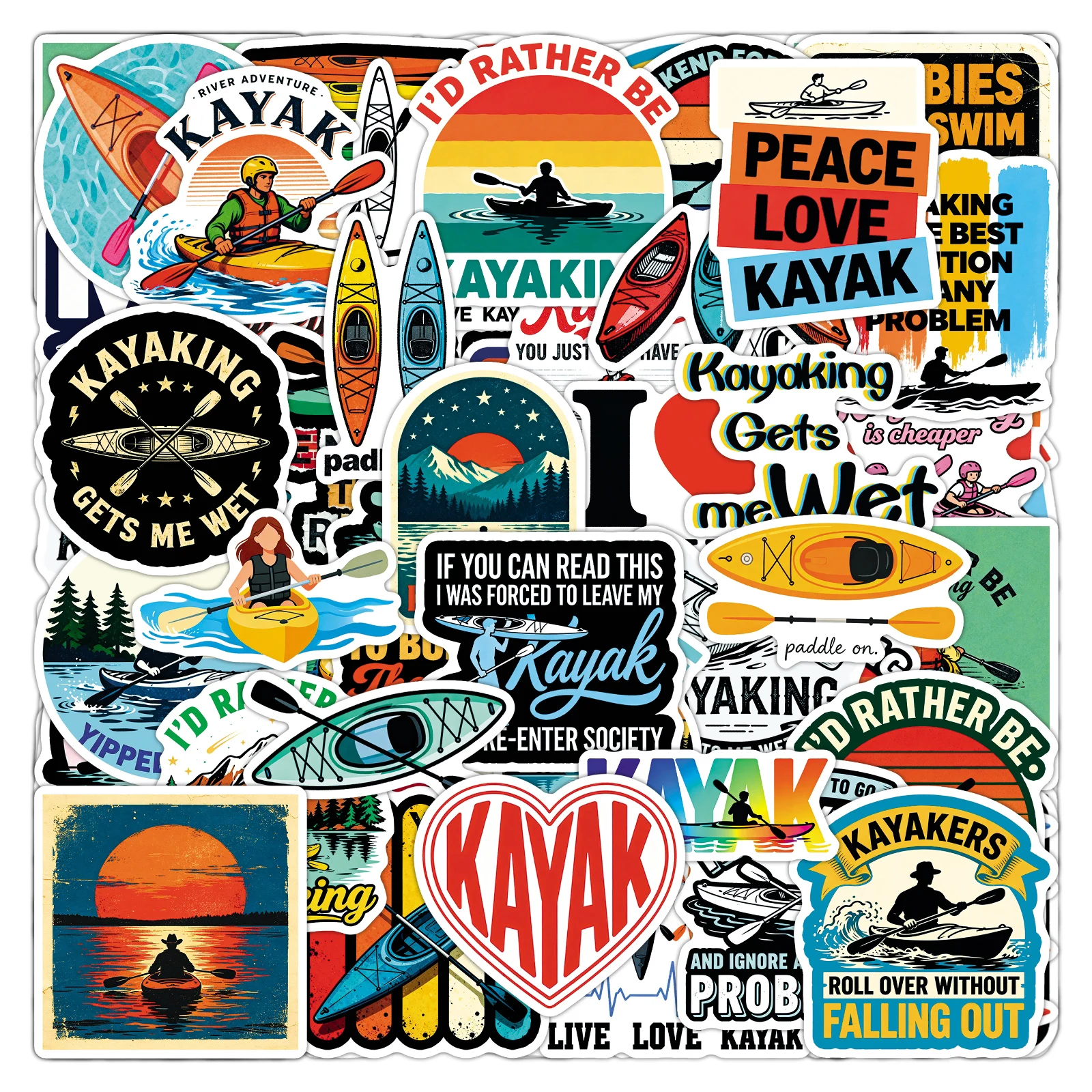 50Pcs Cute Ins Hot Funny Prohibition Series Signs Waterproof Sticker Skateboarding Retro Home Decal Sticker
