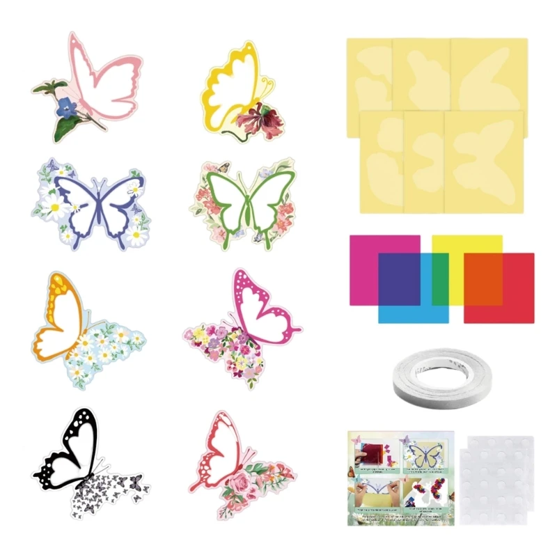 090B DIY Window Sun Catcher Paper Craft Set For Kids Spring Themed Art Project
