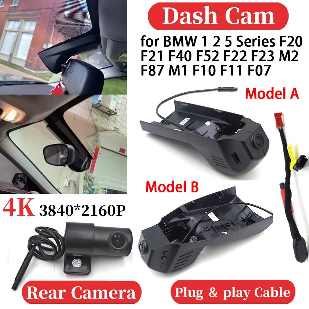 ZJCGO for BMW 1 2 5 Series F20 F21 F40 F52 F22 F23 M2 F87 M1 F10 F11 F07 Car 4K Video Recorder DVR Dash Cam Dashboard Camera