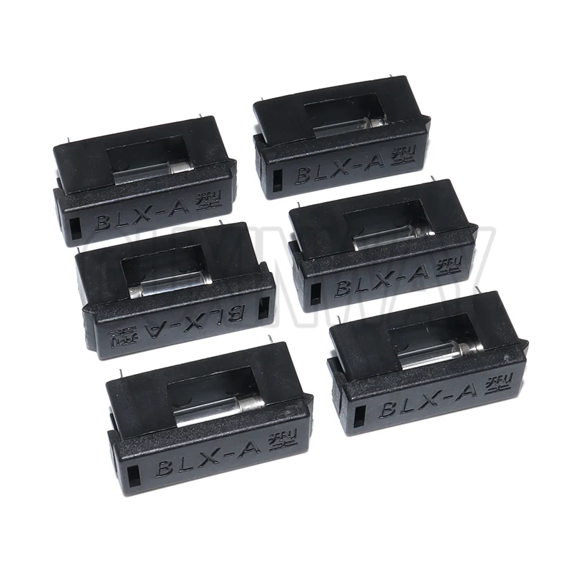 10PCS 5*20 Insurance Tube Socket Fuseholder for 5X20MM 5X20 Fuse PCB BOARD BLX-A 5*20MM BLACK GLASS FUSE HOLDER