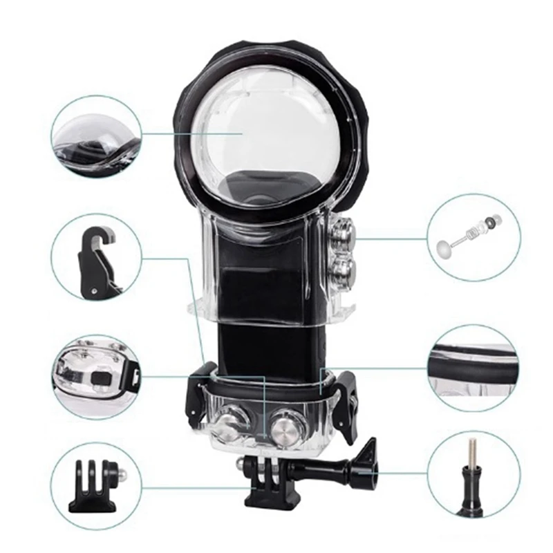 

Underwater Protective Shell Waterproof Case For Insta360x3 Diving Shell 50M Panoramic Motion Camera Accessories