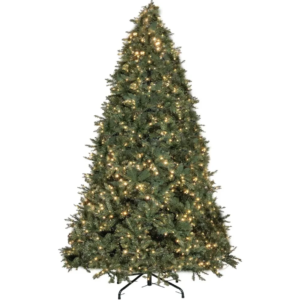 

Christmas Tree 10 ft- Pre-Lit White and Multi-Color Premium LED Lights - Artificial Full Christmas Tree Includes Stand, Remote