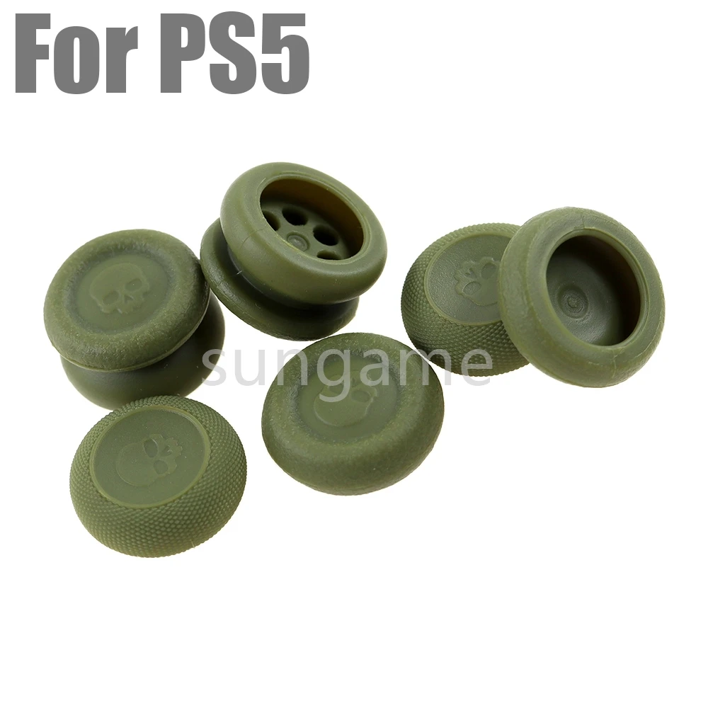1 مجموعة ل PS5 PS4 XBOX سلسلة PS3 التبديل برو XBOXONE تحكم 6 في 1 قبضة الجمجمة الإبهام قبضة مجموعة عصا التحكم غطاء Thumbstick غطاء #1