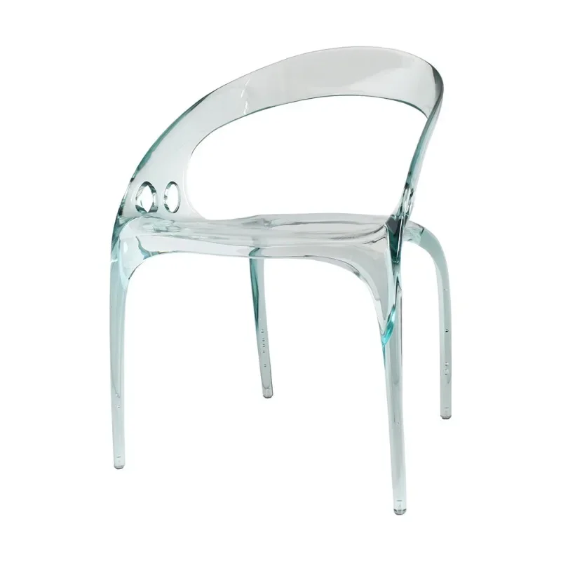 Acrylic transparent dining chair Home designer armchair Back chair Guide table chair Italian light luxury Internet celebrity