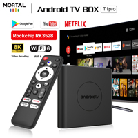 Mortal T1pro RK3528 Smart TV Box Android 14 Quad Core Cortex A53 Support 8K Video 4K HDR10+ Wifi BT Voice Control 2G16G4G32G64G