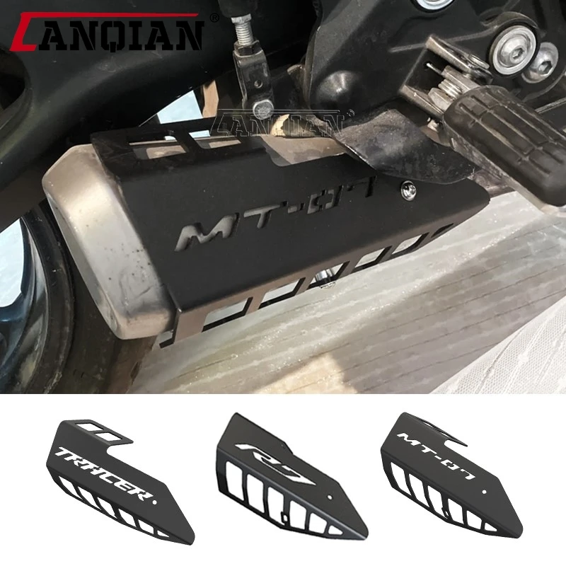 

2014-2026 FOR YAMAHA MT07 MT-07 YZFR7 YZF-R7 Tracer 700 /7GT Motorcycle Accessories Exhaust Pipe Heat Shield Cover Muffler Guard