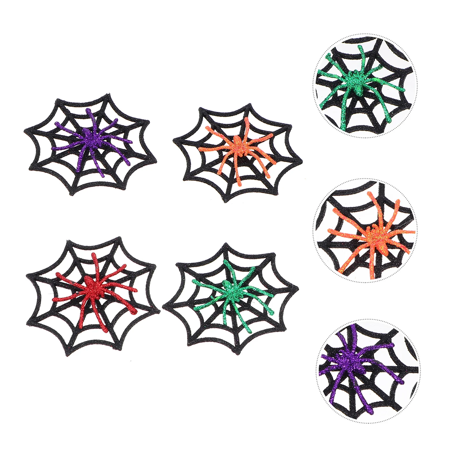 

12Pcs Flash Powder Spider Webs Unique Halloween Party Decorations Sturdy Fade-Resistant Creepy Haunted House Props Supplies