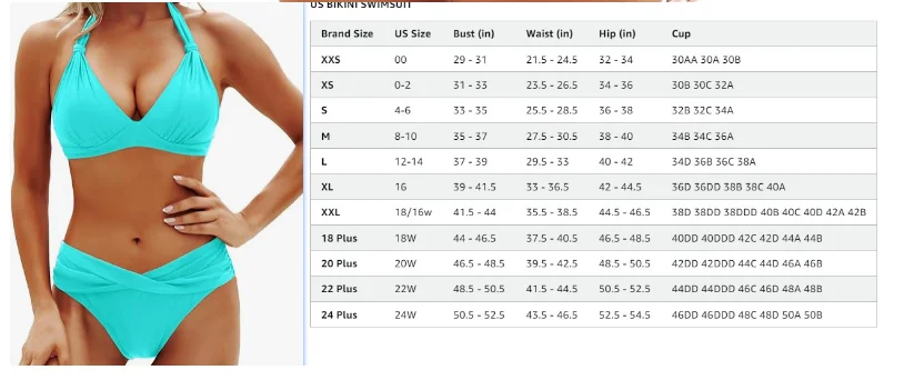 New Neck Hugging Split Swimsuit 2025 Vacation Women's Sexy Bikini High Waist Bathing Suit Women m