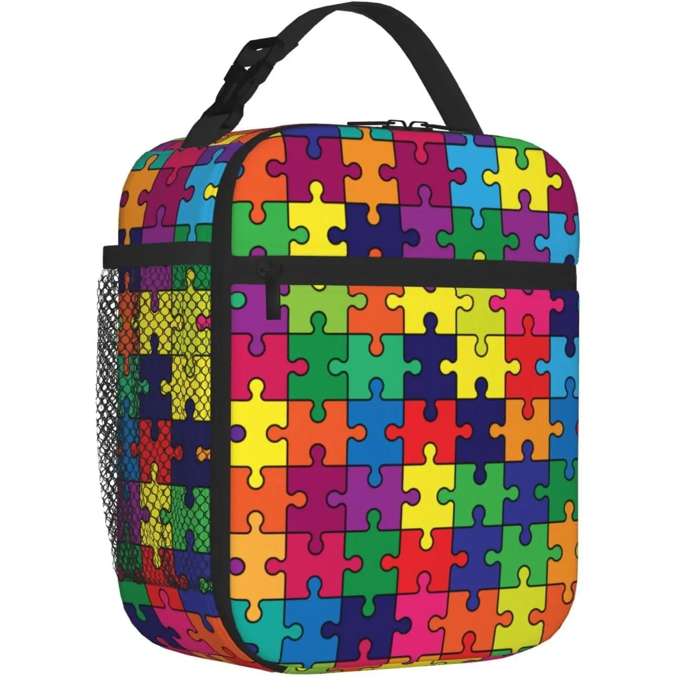 Autism Awareness Leakproof Lunch Bag Large Capacity Lunchbox Insulated Reusable Lunch Tote Bags Cooler Lunch Container