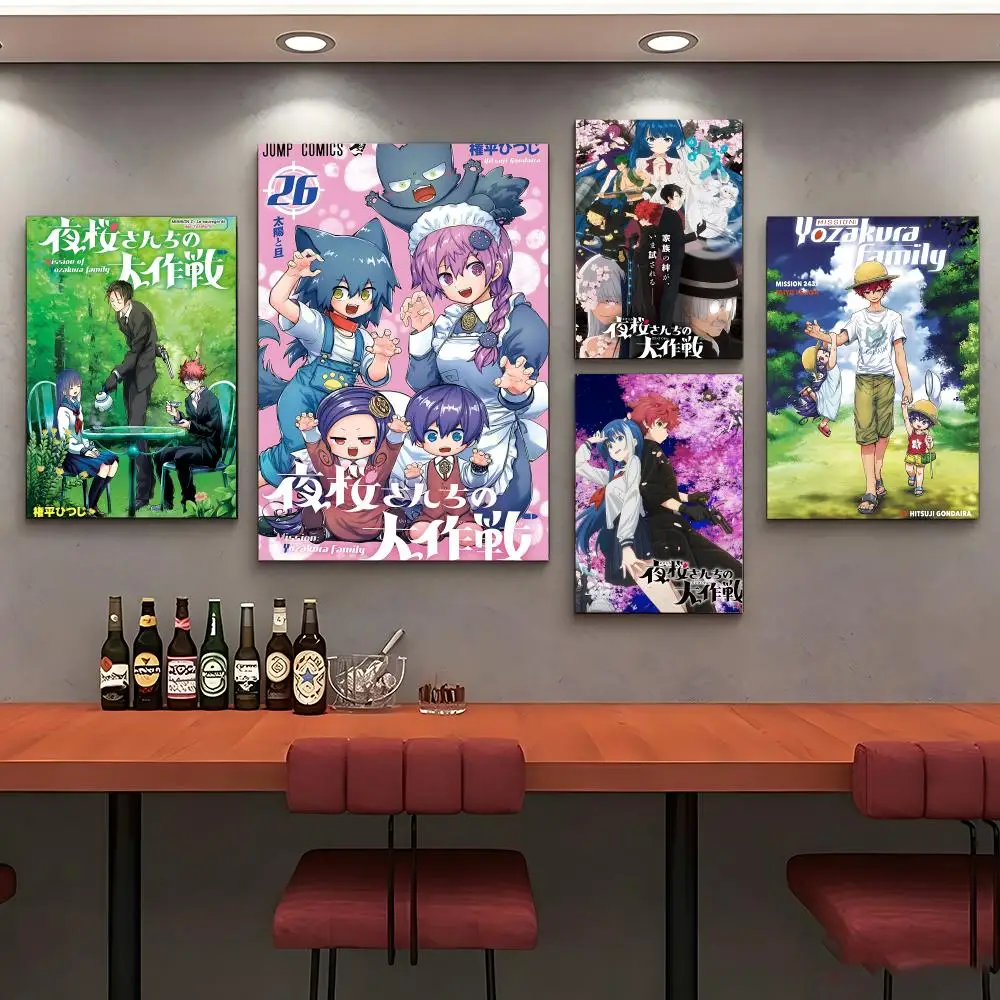 Póster familiar de Mission Yozakura, decoración de pared para cafetería, impresión para habitación de hotel, póster artístico para sala de estar