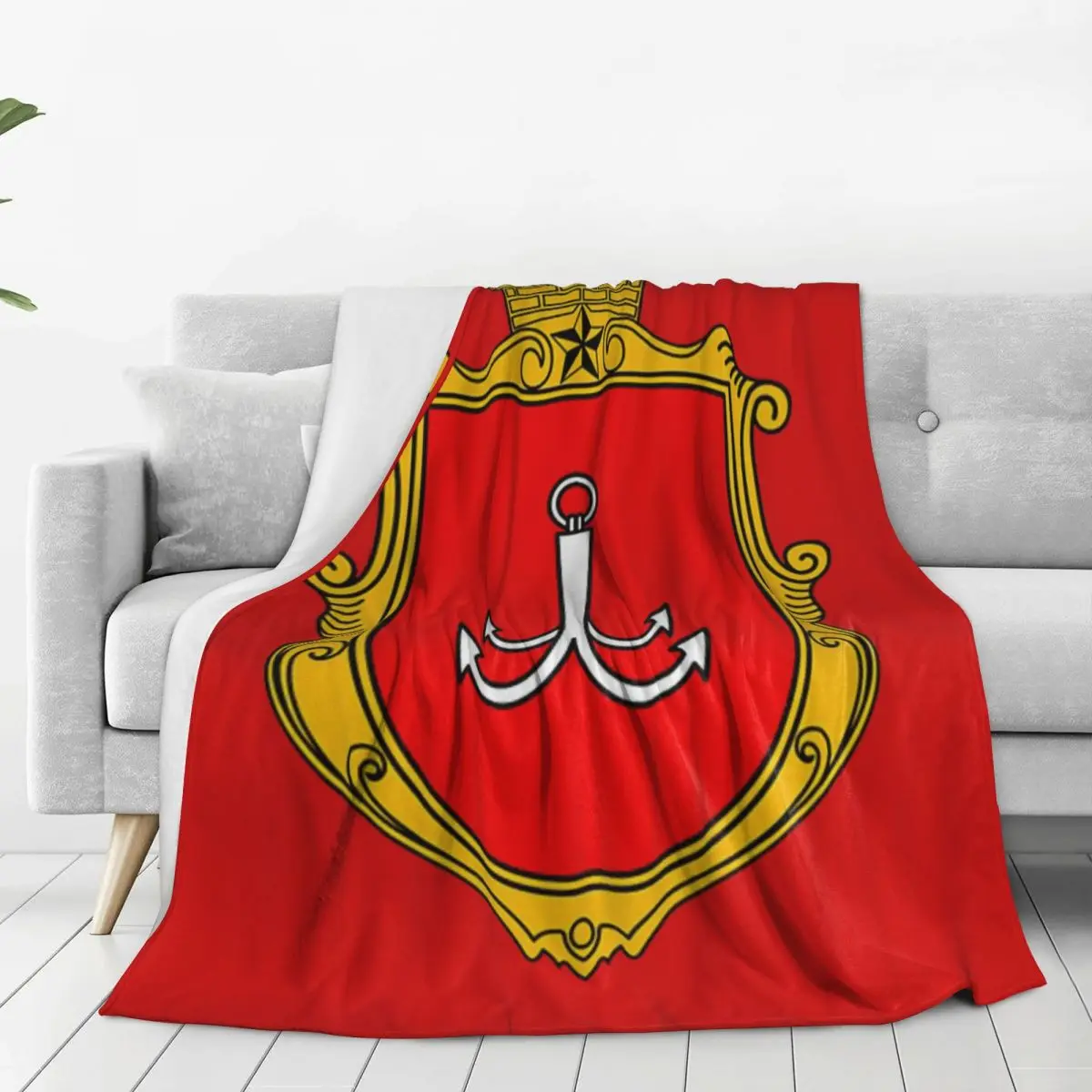 Coat Of Arms Of Odessa, Ukraine Blankets Flannel Multi-function Sofa Throw Blankets For Home Bedroom Outdoor Throws Bedspread