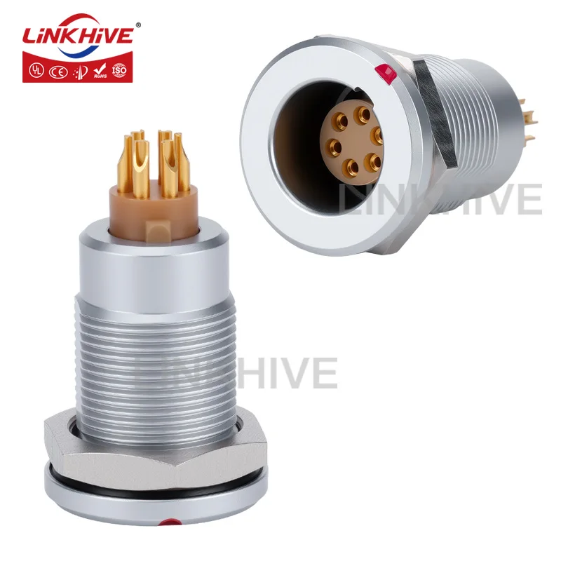 Compatible with LEMO EGG Socket 0T 1T 2T Series 2 3 4 5 6 7 8 9 10 12 18 20 24 26 30 32 106 514 Pin Push-Pull Latching Connector