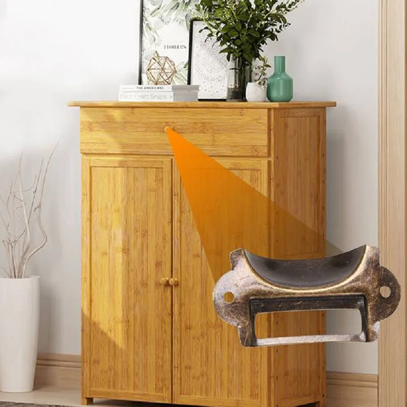 20PCS File Name Card File Cabinet Handles Label Holder Antique Bronze Drawer Label Pull Cabinet Frame Handle File Name