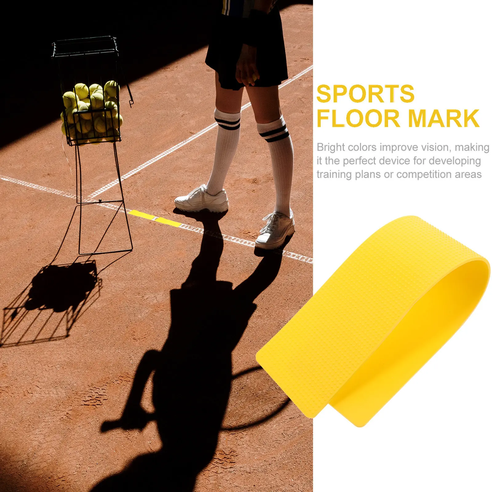 10pcs Football Training Signs Tennis Court Marker Colorful Pvc Sports Carpet Markers Durable Flat Boundary Spot Markers For