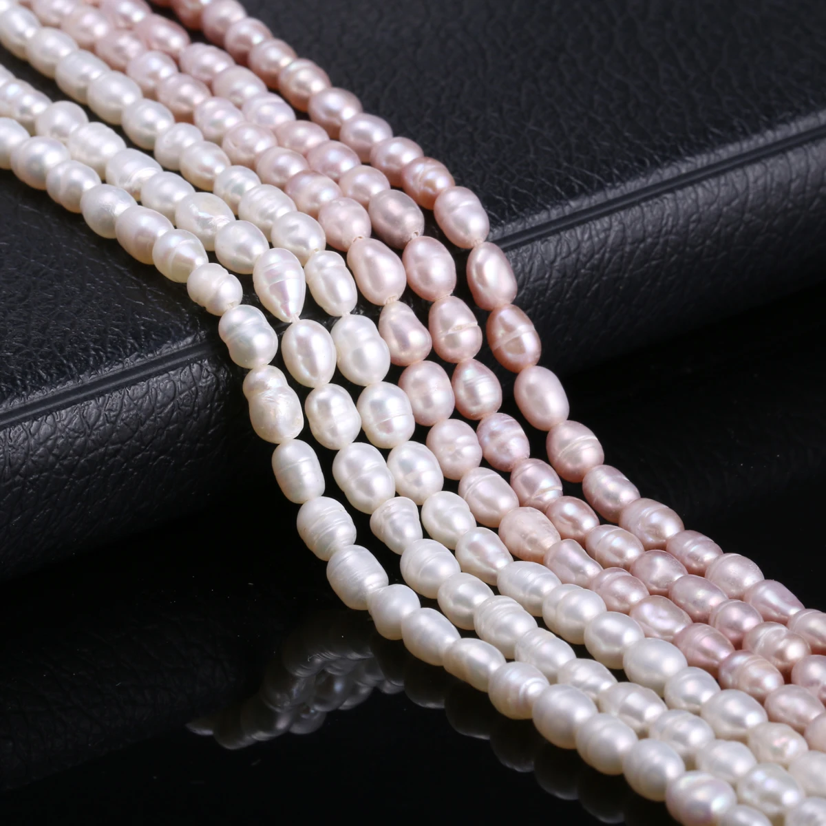 

100% Natural Freshwater Pearl Rice-shaped A-Grade Beads Making DIY Exquisite Necklace Bracelet Earrings Jewelry 36cm