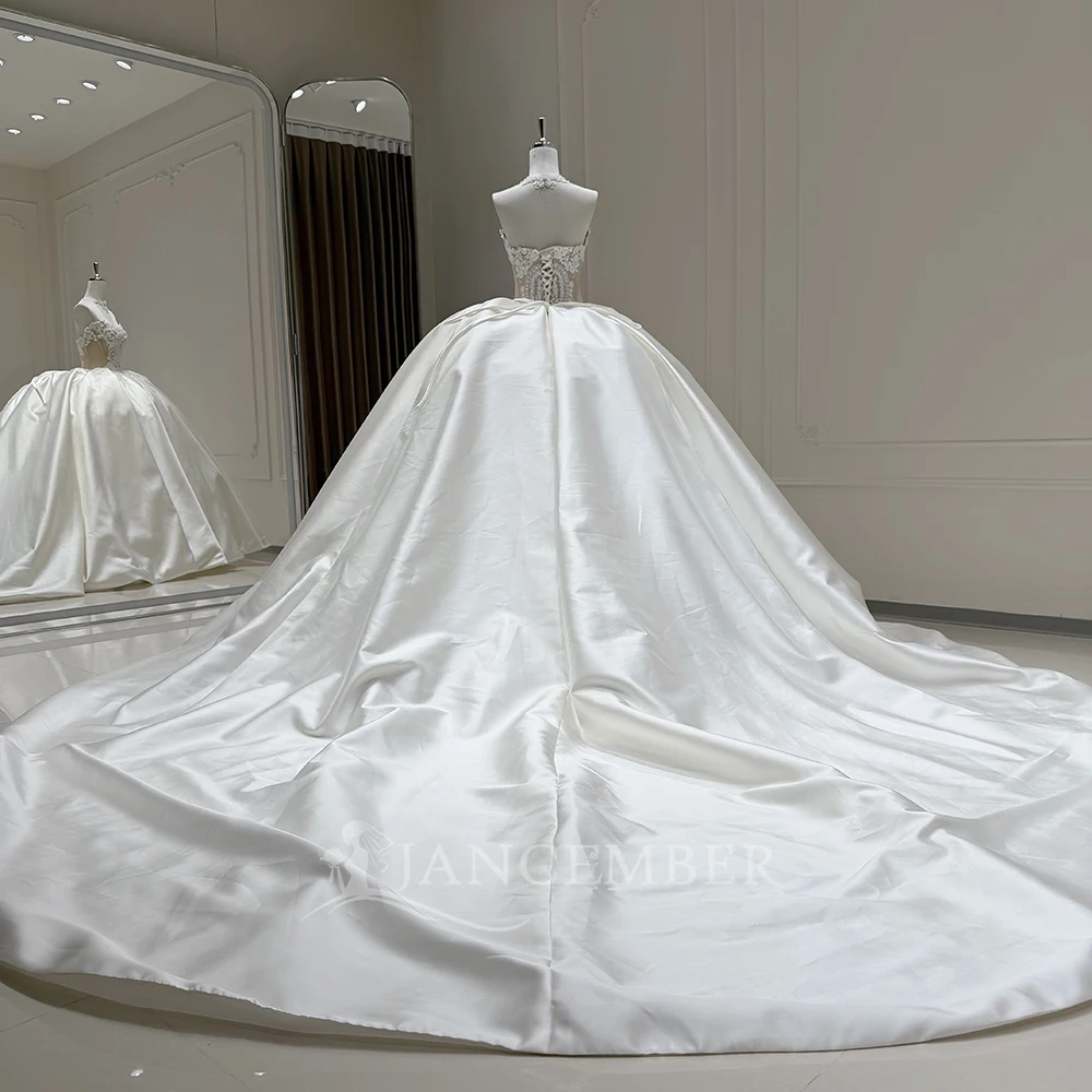 Customized New Style Strapless Sleeveless Ball Gown Robe for Bride Wedding Dress Flash Deals Court Train Vestidos De Novia