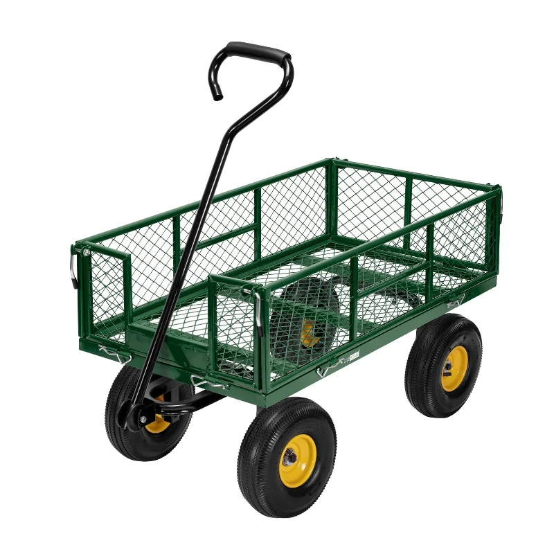 

96Cm side removable outdoor hauling practical four-wheel garden trolley heavy duty durable