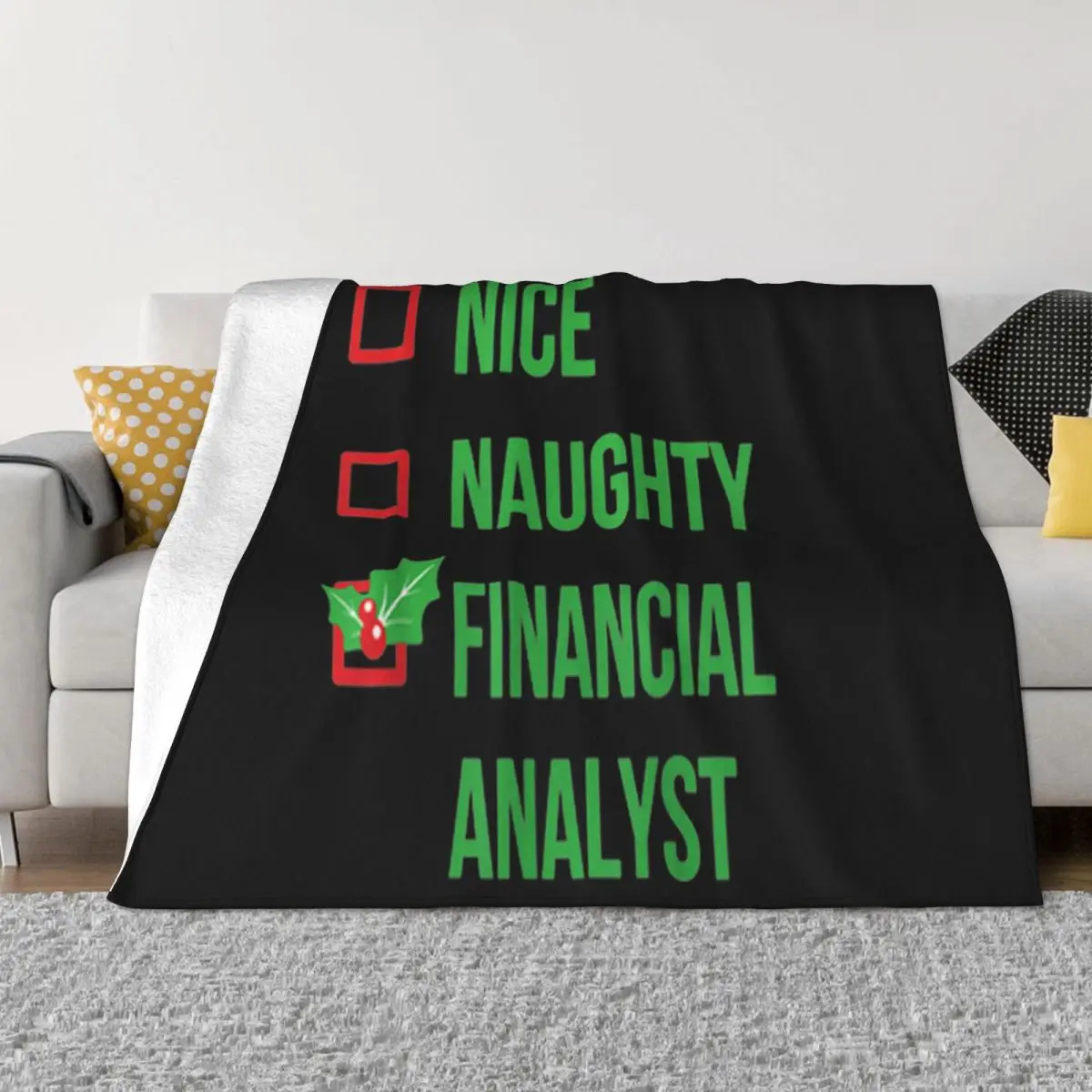 Premium Financial Analyst Funny Pajama Christmas Gift New Arrival Designing Leisure Fashion Throw Blanket