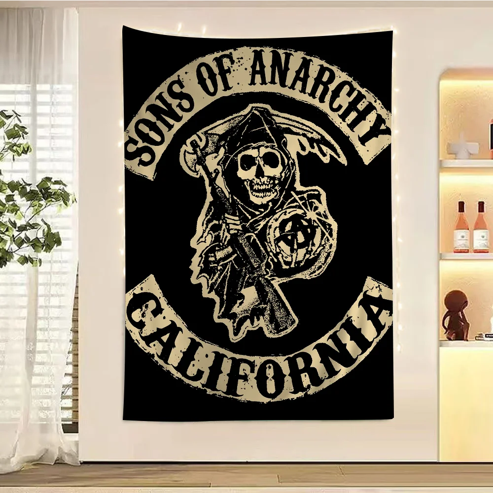 

Son Of Anarchy Chart Tapestry Art Science Fiction Room Home Decor Cheap Hippie Wall Hanging