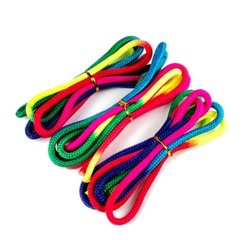 3M Gymnastics Arts Rope Jumping Rope Exercise Fitness Rainbow Color Sports Training Rope Rhythmic Gymnastics Rope Competition