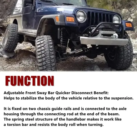 फ्रंट स्वेबार लिंक क्विकर डिस्कनेक्ट सिस्टम एडजस्टेबल 2.5-6 8 best sales जीप एक्सजे पार्ट्स - №3