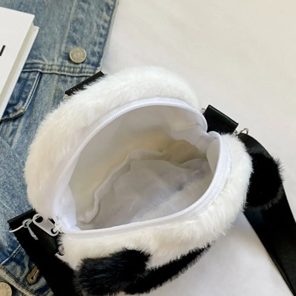 حقيبة كروس بودي كارتونية باندا للأطفال ، محفظة سفر ، حقيبة رسول ، حقيبة كتف قطيفة ، هدية جديدة