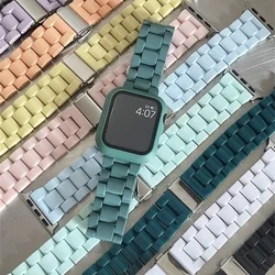 Watch strap+Case+glass For apple watch band 44mm 40mm 38/42mm Candy bracelet iwatch ultra2 49mm serie 9 8 7 6 5 4 3 Se 41mm/45mm