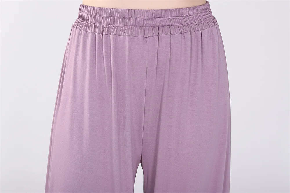 Pijamas de algodón para mujer, pantalones de dormir de talla grande 6XL 7XL, ropa de dormir informal de Color sólido, ropa de casa para primavera y