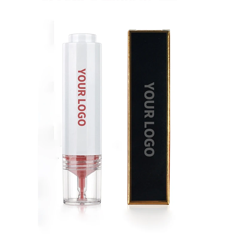 4-color Private Label 15ml Liquid Blush Custom Logo Syringe Push-type Liquid Blusher Waterproof Matte Cheek Rouge Pigment Makeup