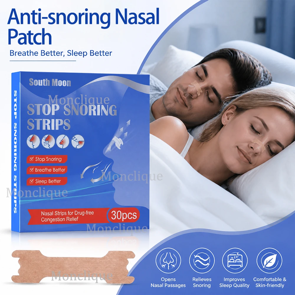 10/90PCS Anti-snoring Nasal Patch Reduce Snoring Self-adhesive Breathing Nose Patch Increases Oxygen Intake Improve Sleep Qualit