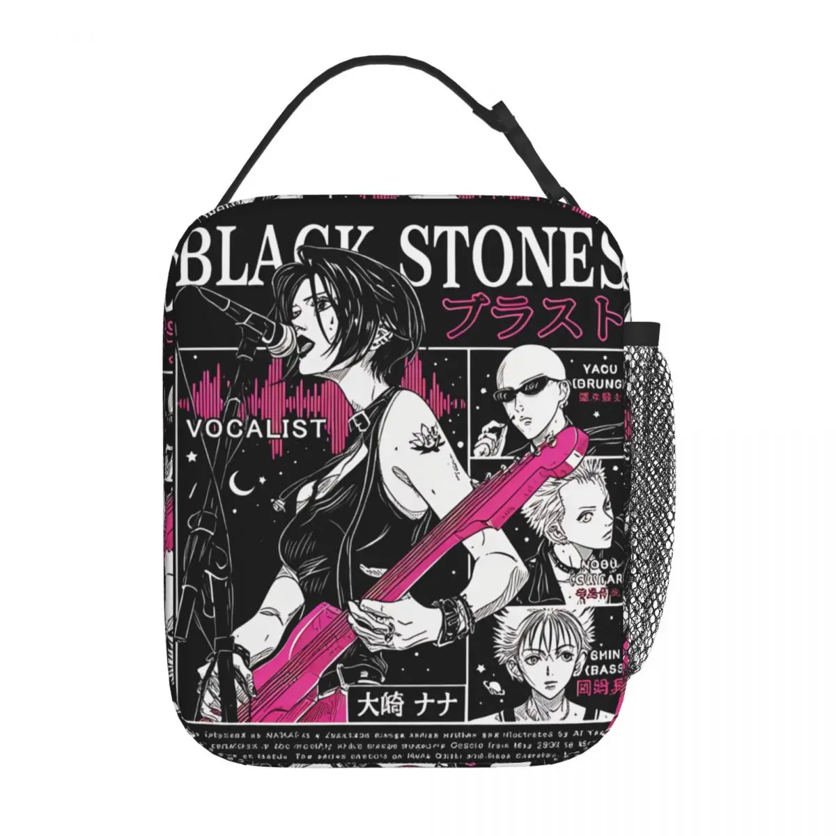 NANA Insulated Lunch Bag High Capacity Japanese Anime Meal Container Thermal Bag Tote Lunch Box School Travel Bento Pouch