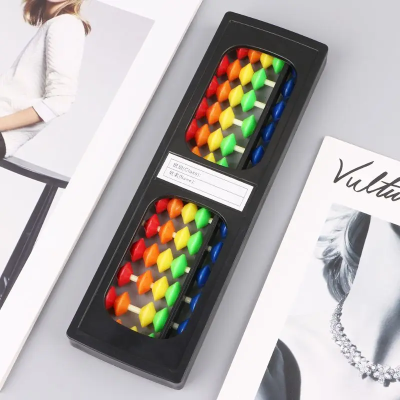 13 Column Portable Plastic Abacus Soroban Calculating Tool With Color QXNF