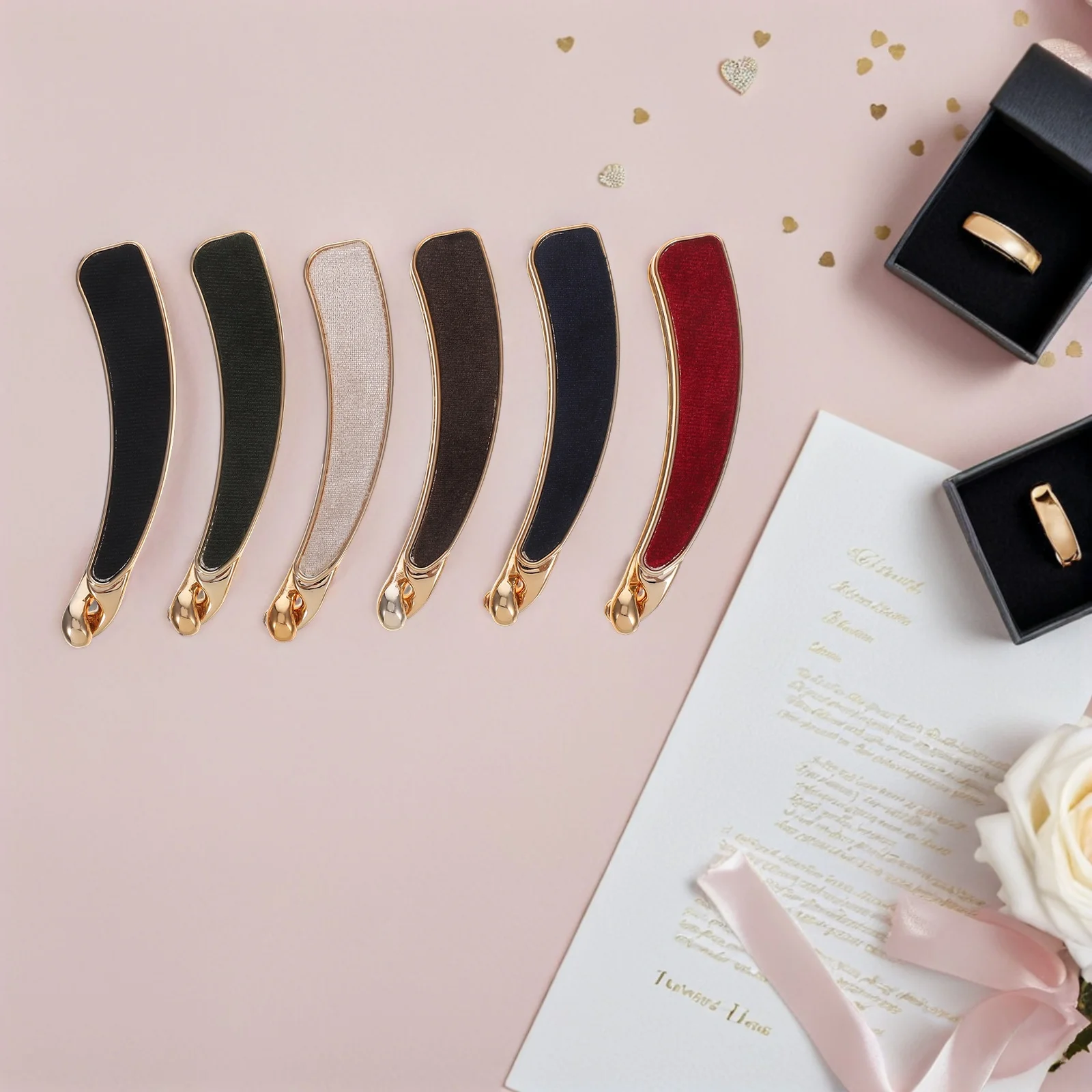 

6pcs Banana One-Liner Clip Strong Hold Updo Ponytail Holder For Work Toothed Banana Hair Clip Hair Claw