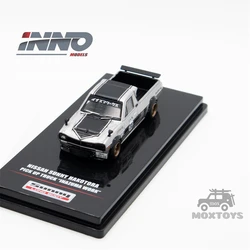 INNO-NISSAN sunny hakotoraピックアップトラック、ダイキャストモデルカー、仕事、1:64