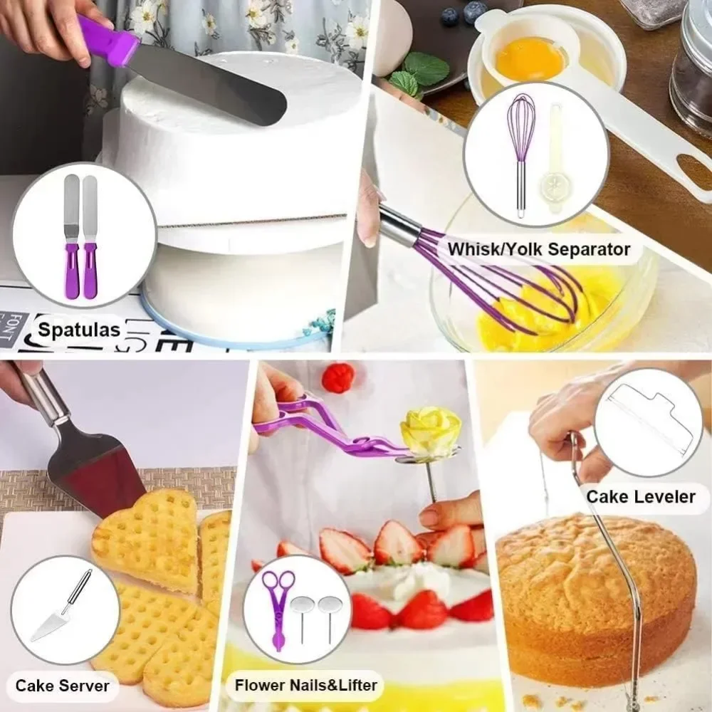 471pcs Cake Decorating Supplies  DIY Multifunction Cake Baking Dessert Decorating Kit for Beginners or Professional Cake Tools