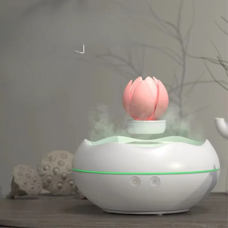 Maglev Creative Lotus Humidifier Ambient Gift Large Spray Capacity Household Aromatherapy Machine Light Ornament